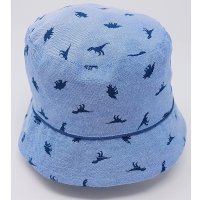 0332: Baby Boys Cotton Dinosaur Bucket Hat (6-18 Months)
