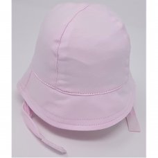 0335P: Baby Jersey Cloche Hat With Chin Strap- Pink (0-6 Months)