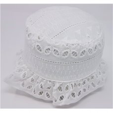 0342: Baby Girls Cotton Embroidered Bucket Hat (6-18 Months)