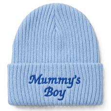 KW116: Baby Embroidered Mummy's Boy Knitted Hat (Newborn -3 Months)