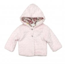 MC7008: Baby Girls Faux Fur Hooded Jacket/Coat (0-9 Months)