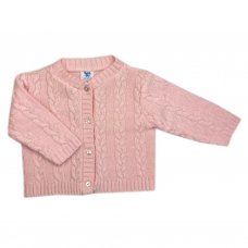 MC7030P: Baby Girls Cable Knitted Cardigan (0-9 Months)