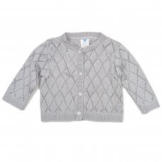 MC7092: Baby Girls Grey Knitted Cardigan (0-9 Months)