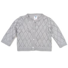 MC7092: Baby Girls Grey Knitted Cardigan (0-9 Months)