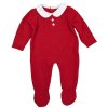 MC805-Red: Baby Knitted All In One (0-9 Months)