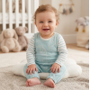 MTX05: Baby Sage Animal Print Dungaree & Top Outfit (0-18 Months)