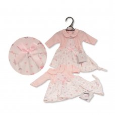 PB-20-386: Premature Baby Girls 2 Pieces Dress Set - Hearts