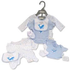 PB-20-394S: Premature Boys 4 Pieces Set - Whale