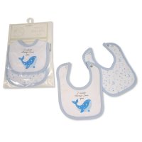 PB-20-396S: Premature Baby Girls 2 Pack Bibs