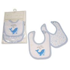 PB-20-396S: Premature Baby Girls 2 Pack Bibs