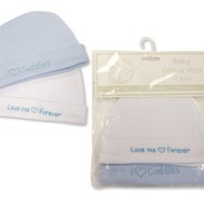 PB-20-553S: Premature Baby Boys Hats 2-Packs