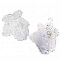 PB-20-567: Premature Baby Dress with Bows and Lace