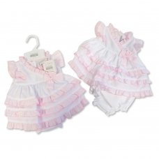 PB-20-570: Premature Tiered Baby Dress with Bow