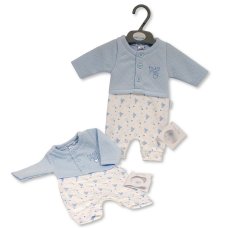 PB-20-601S: Premature Baby Boys Mock 2 Piece All In One - Hug Me