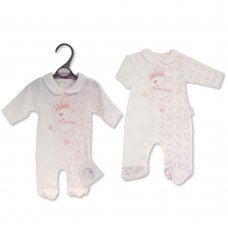 PB-20-622: Premature Baby Girls Sleepsuit - Princess