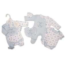 PB-20-736S: Premature Boys 4 Pieces Set - Elephant