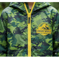 PGX17: Jurassic World All Over Print Camo Rain Mac/ Coat (7-11 Years)
