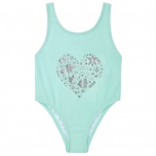 09C038: Baby Girls Swimsuit With Foil Print (3-24 Months)