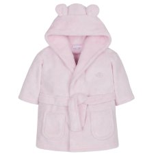 18C20306: Baby Pink Hooded Dressing Gown (0-6 Months)