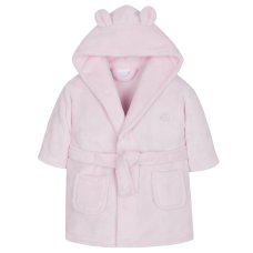 18C203: Baby Pink Hooded Dressing Gown (6-24 Months)