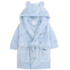 18C205: Baby Blue Hooded Dressing Gown (6-24 Months)