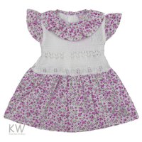 3003: Baby Girls Floral Knitted Dress (0-9 Months)