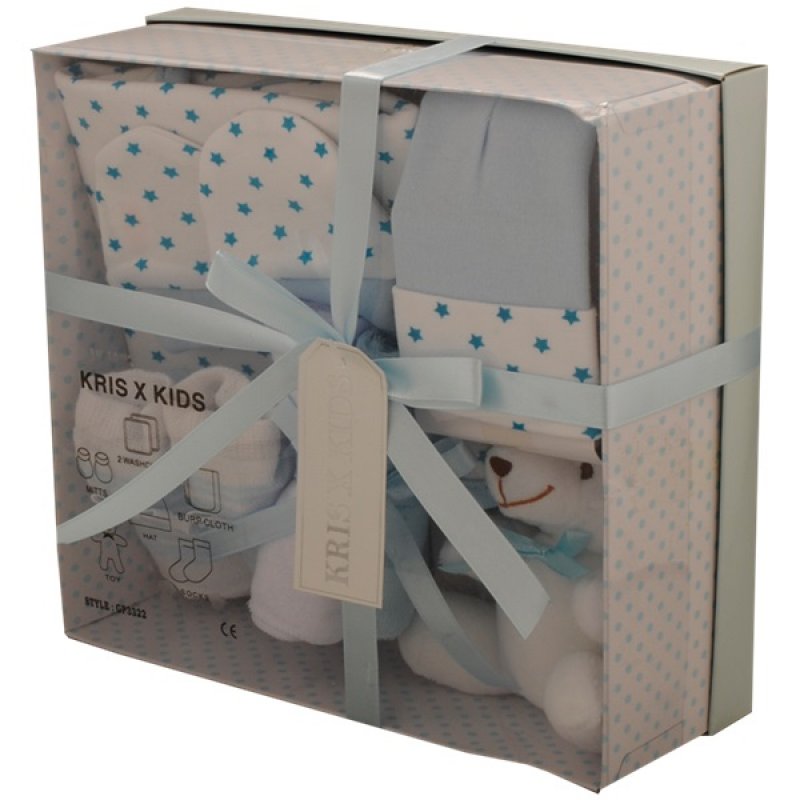 3322B: Blue 7 Piece Luxury Boxed Gift Set (0-3 Months)