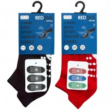 42B567: Boys 3 Pack Gym Socks With Grippers