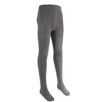 Girls Plain Grey Cotton Rich Tights (2-13 Years)