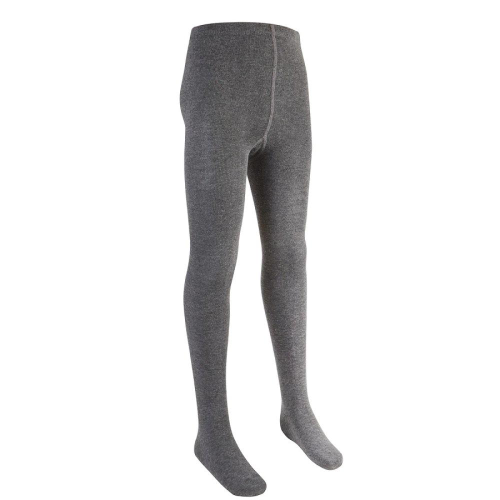 Girls Plain Grey Cotton Rich Tights (2-13 Years) Girls Plain Grey Cotton Rich Tights (2-13 Years)