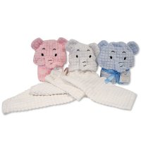 BW-112-1017P: Baby Elephant Hooded Wrap- Pink