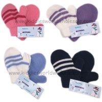 AT652P: Babies Assorted Colours 2 Pack Mittens