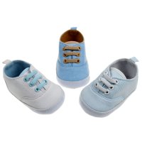 B2166: Plain Cotton Twill Shoes (6-15 Months)