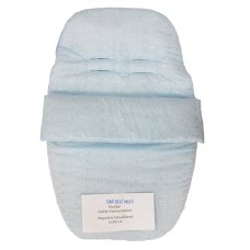 Standard Broderie Anglaise Car Seat Footmuff: Blue