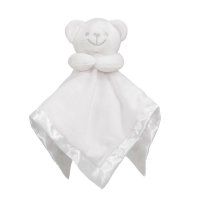 BC21-W: White Bear Comforter with Satin Back