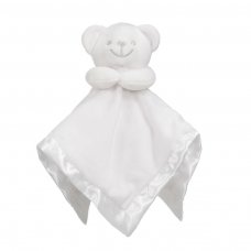 BC21-W: White Bear Comforter w/Satin Back