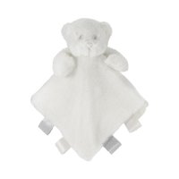 BC25-W: White Bear Comforter w/Ribbons