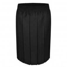Girls School Box Pleated Skirt - Black