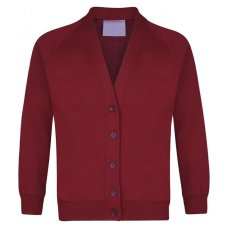 School Cardigan - Burgundy