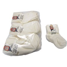 Clock Socks: Cream Pack of 12