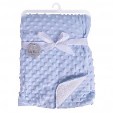 FS840: Blue Bubble Mink Sherpa Baby Blanket