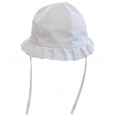 H20-W: White Cloche Hat (0-24 Months)
