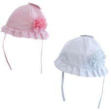 H22: Plain Hat w/Large Flower (0-24 Months)