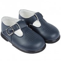 H501: Baby Hard Soled Shoe-Navy (Shoe Sizes: 2-6)