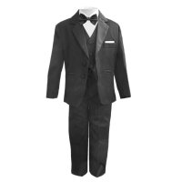 Black Tuxedo 5 Piece Slim Fit Suit - Size 7