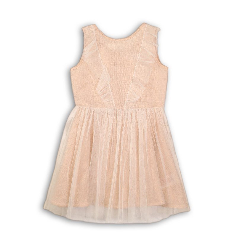 Peachy 4P: Woven Net Layered Lurex Dress (8-13 Years)