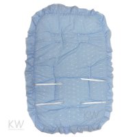 Broderie Anglaise Buggy Liner: Blue