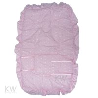 Broderie Anglaise Buggy Liner: Pink