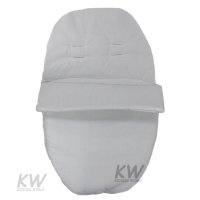 Plain Poly/Cotton Car Seat Footmuff: White