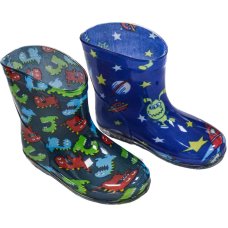 RB23: Aliens/Monsters Wellington Boots (15-24 Months)